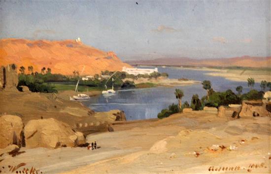 Carl Wuttke (1849-1927) Aswan 5 x 7.5in.